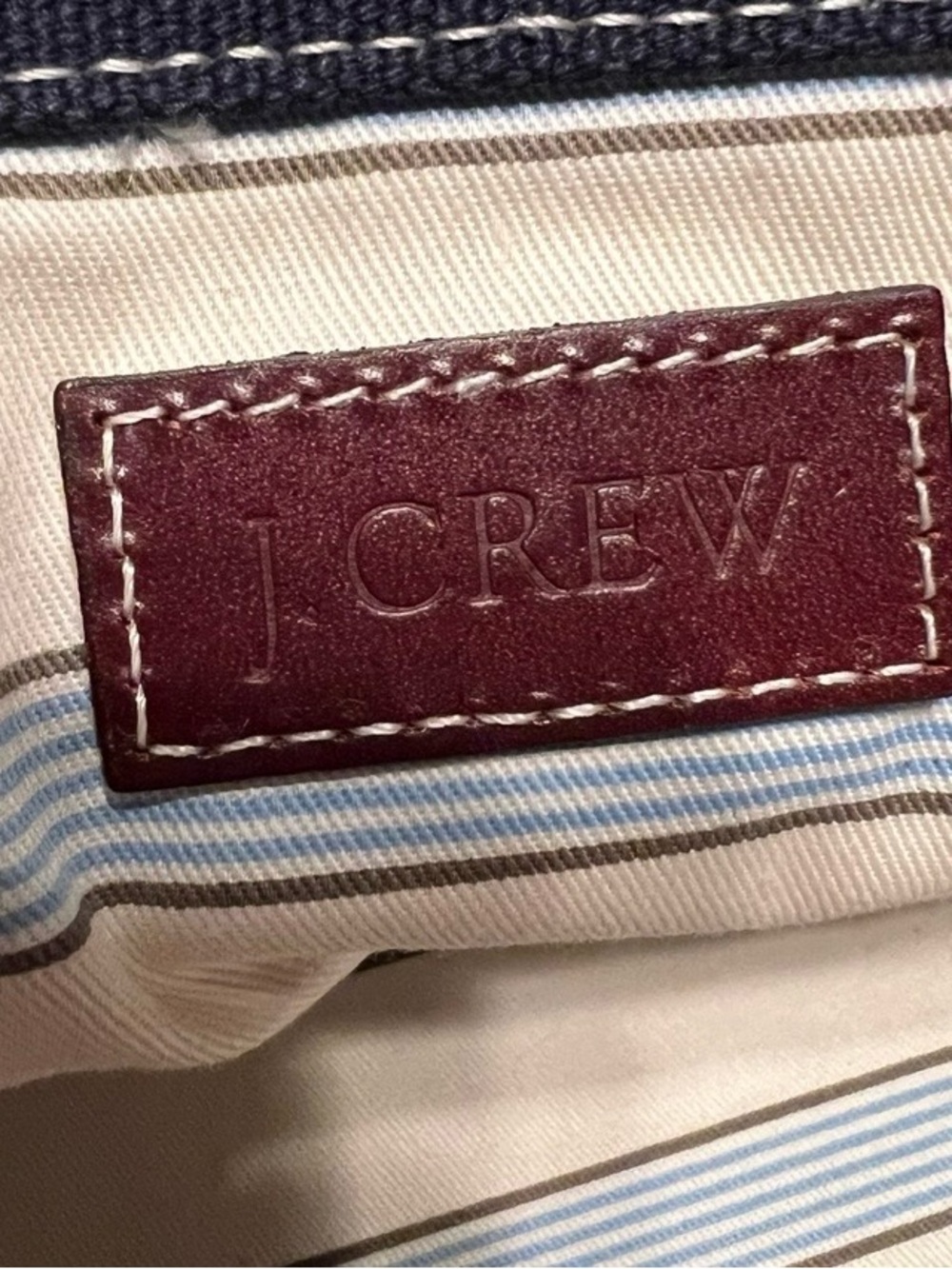 J.Crew multi color patchwork canvas handbag - Picture 7 of 9